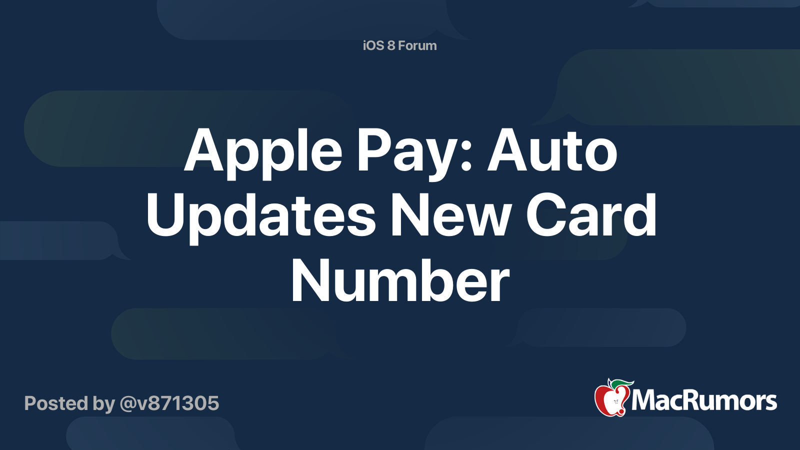 Apple Pay: Auto Updates New Card Number | MacRumors Forums