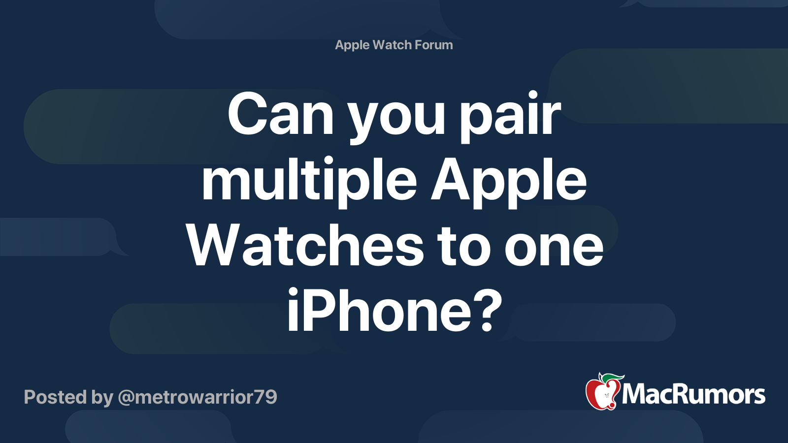 Can you pair two apple watches on sale to one iphone