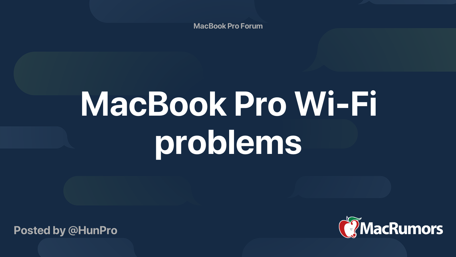 MacBook Pro WiFi problems MacRumors Forums