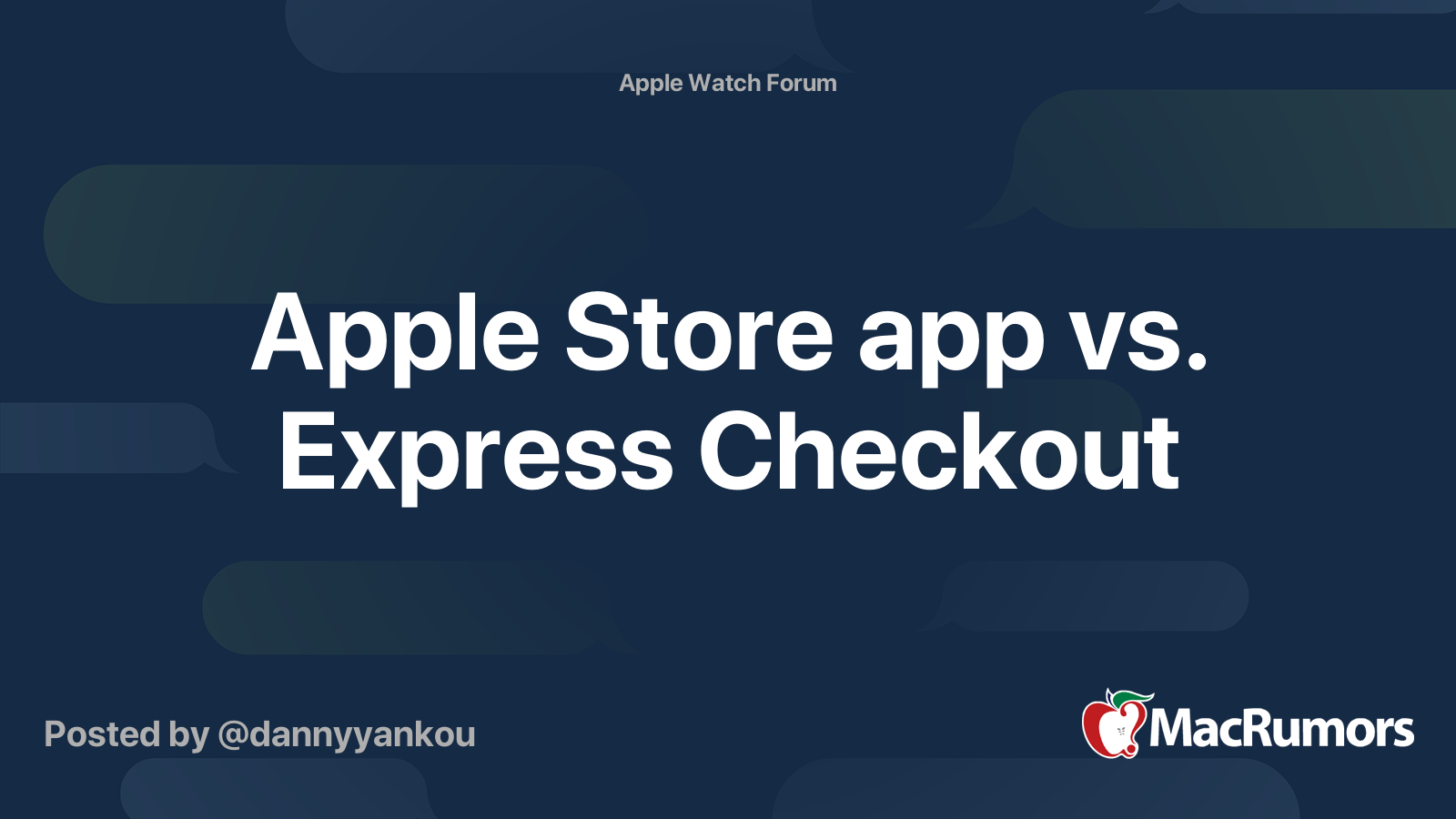 Apple Store app vs. Express Checkout MacRumors Forums