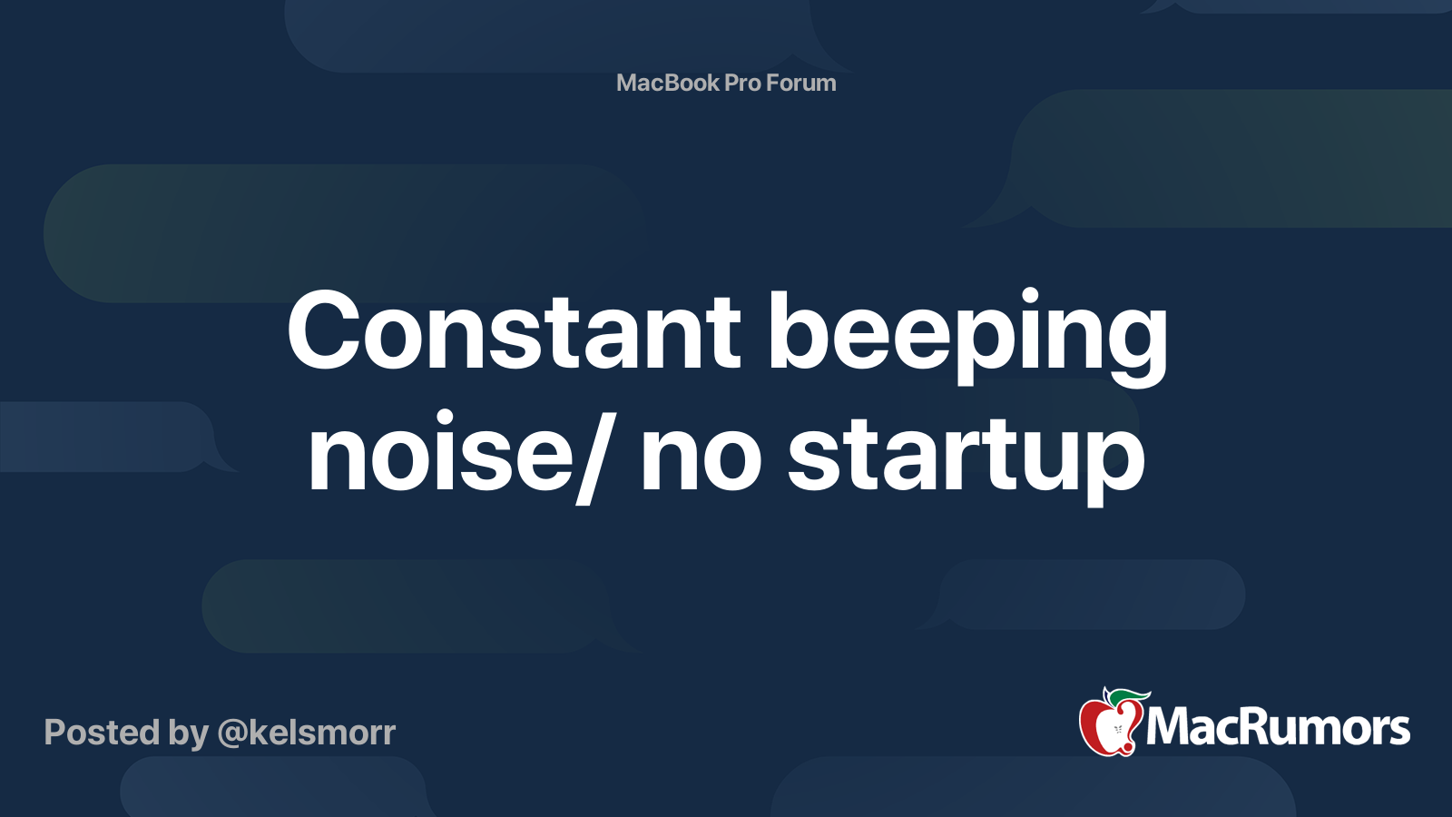 Constant beeping noise/ no startup MacRumors Forums