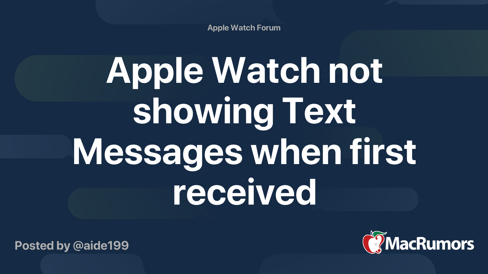 text showing up on apple watch but not iphone