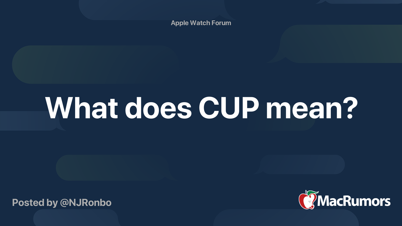 what-does-cup-mean-macrumors-forums