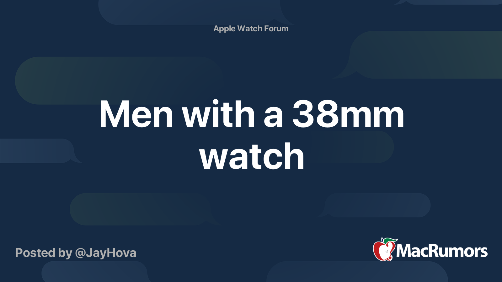 Men with a 38mm watch | MacRumors Forums