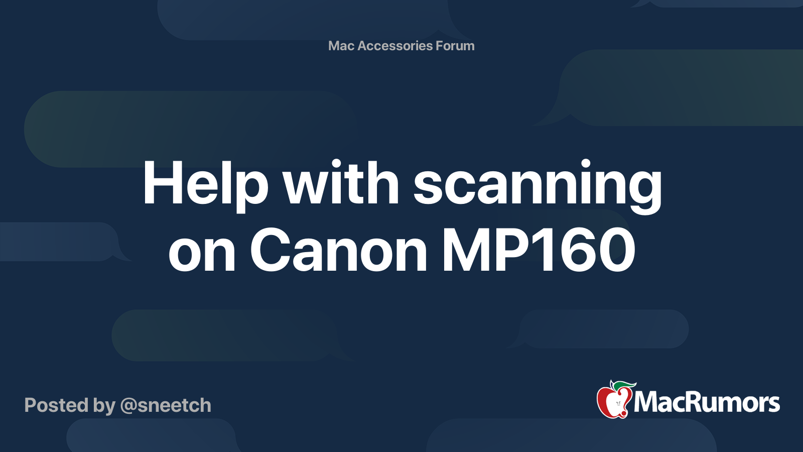 Canon mp160 driver for mac