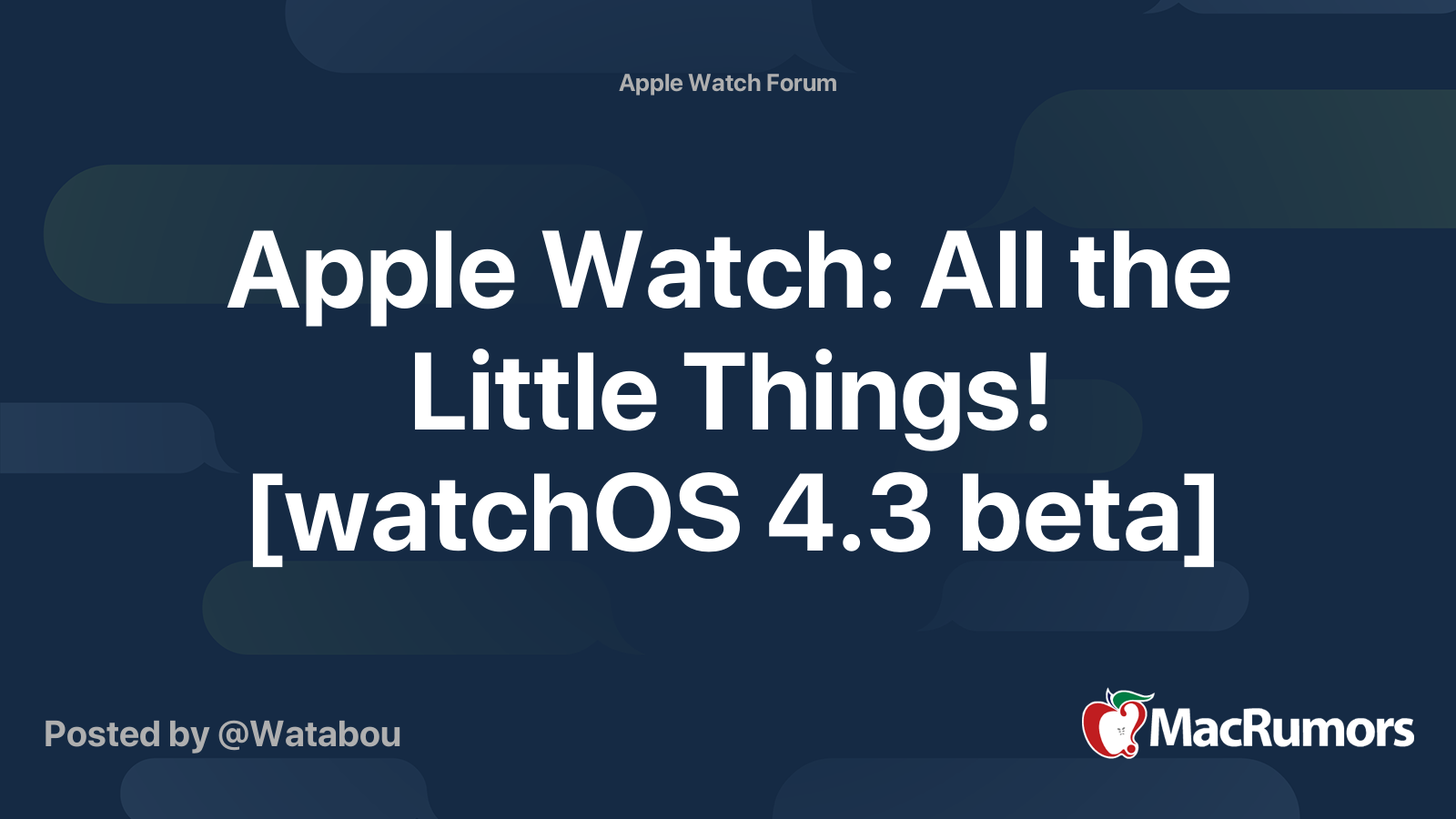 Apple Watch All The Little Things Watchos 4 3 Beta Macrumors Forums