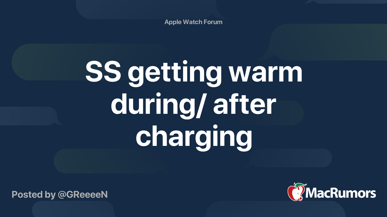 SS getting warm during/ after charging MacRumors Forums