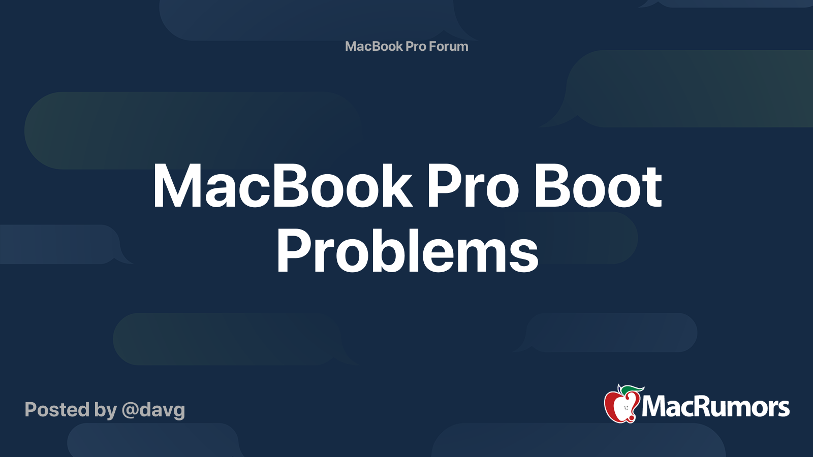 MacBook Pro Boot Problems | MacRumors Forums