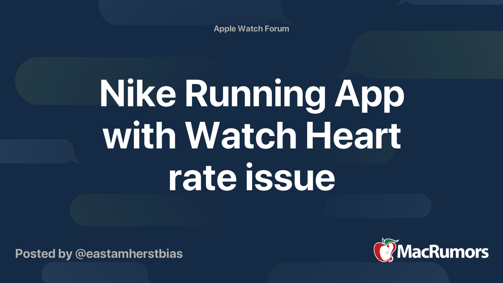 Nike Running App with Watch Heart rate issue MacRumors Forums