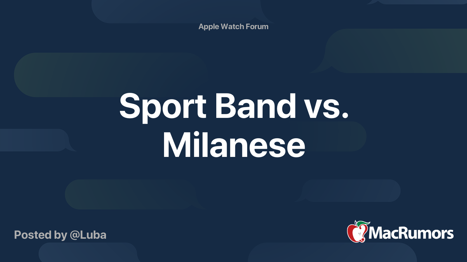 Milanese loop vs online sport band