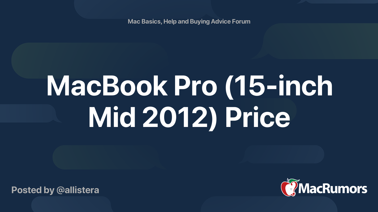 Macbook Pro 15 Inch Mid 12 Price Macrumors Forums