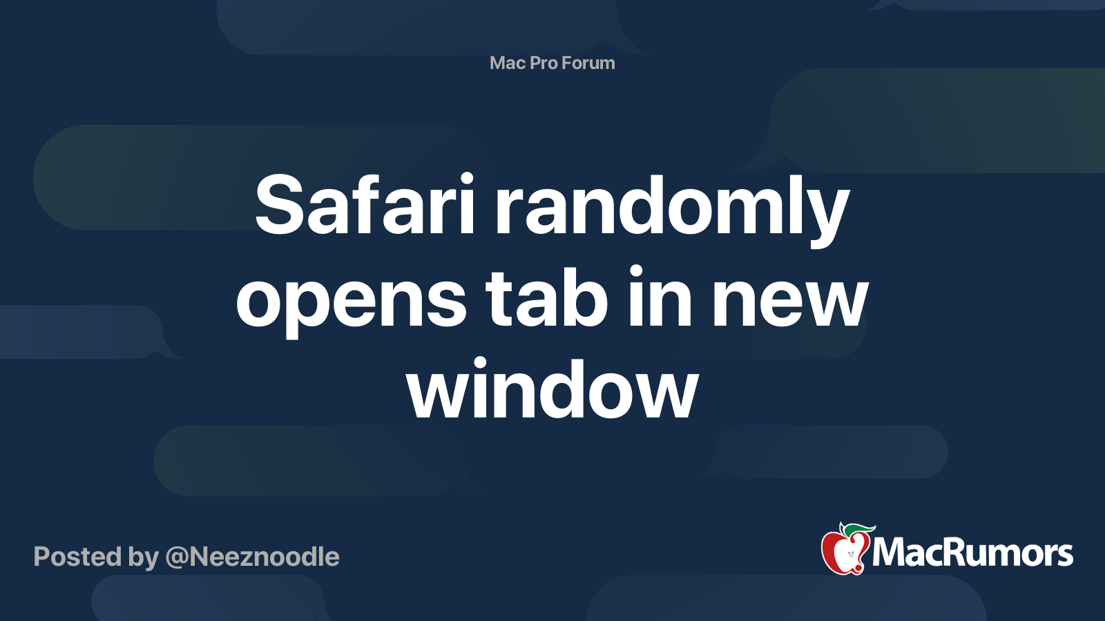 Safari Randomly Opens Tab In New Window MacRumors Forums