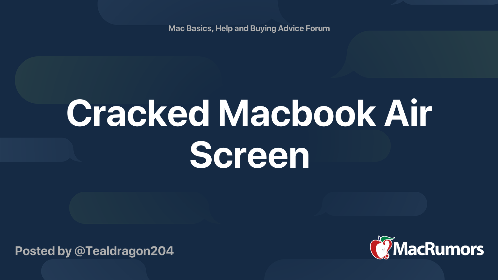 Cracked Macbook Air Screen | MacRumors Forums