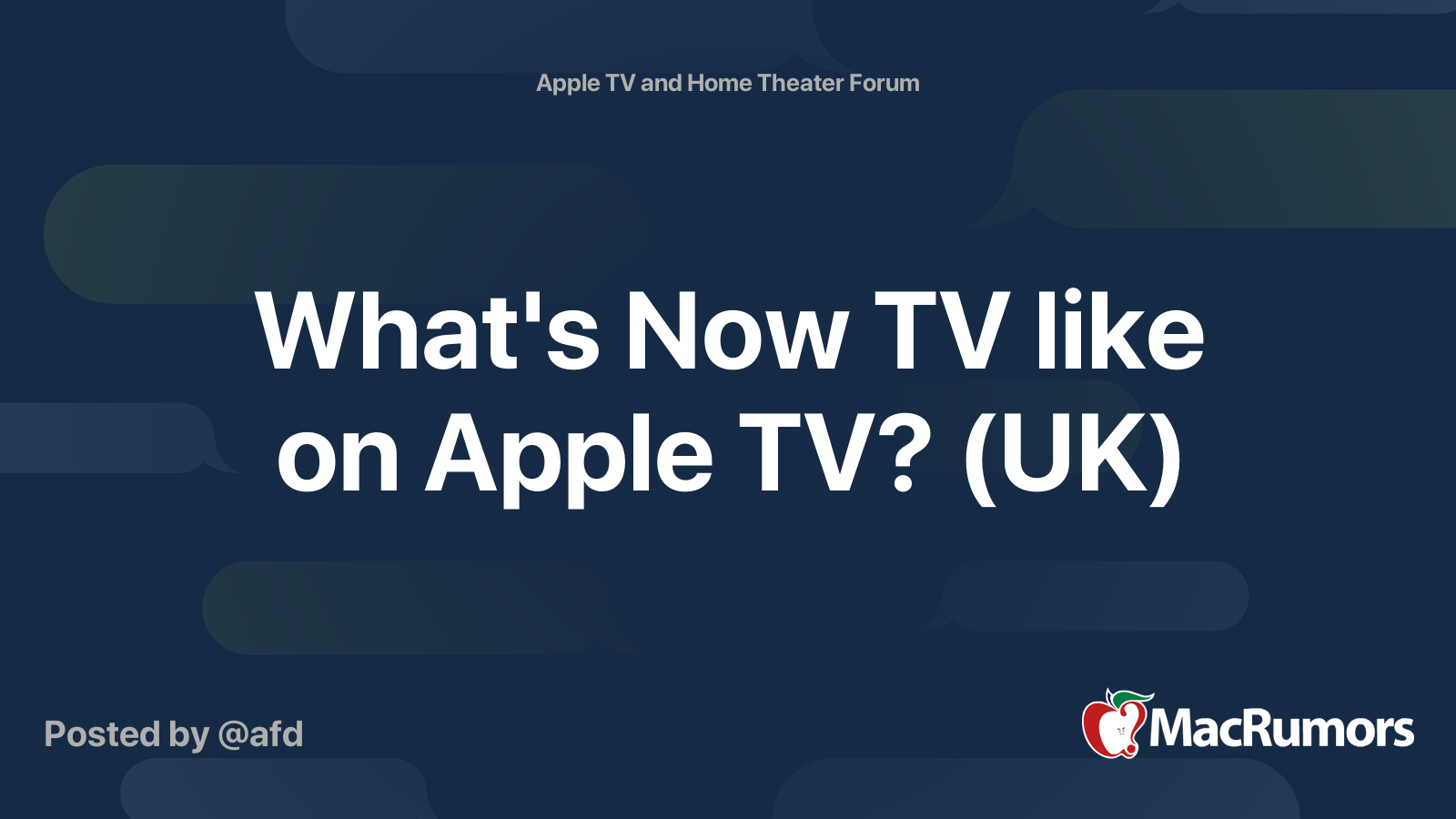 What's Now TV like on Apple TV? (UK) MacRumors Forums