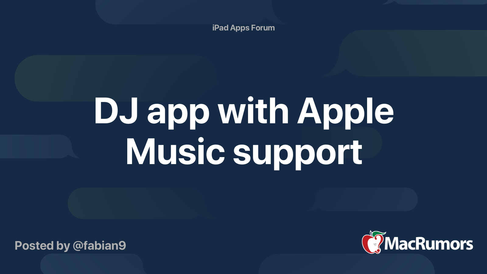 DJ app with Apple Music support MacRumors Forums