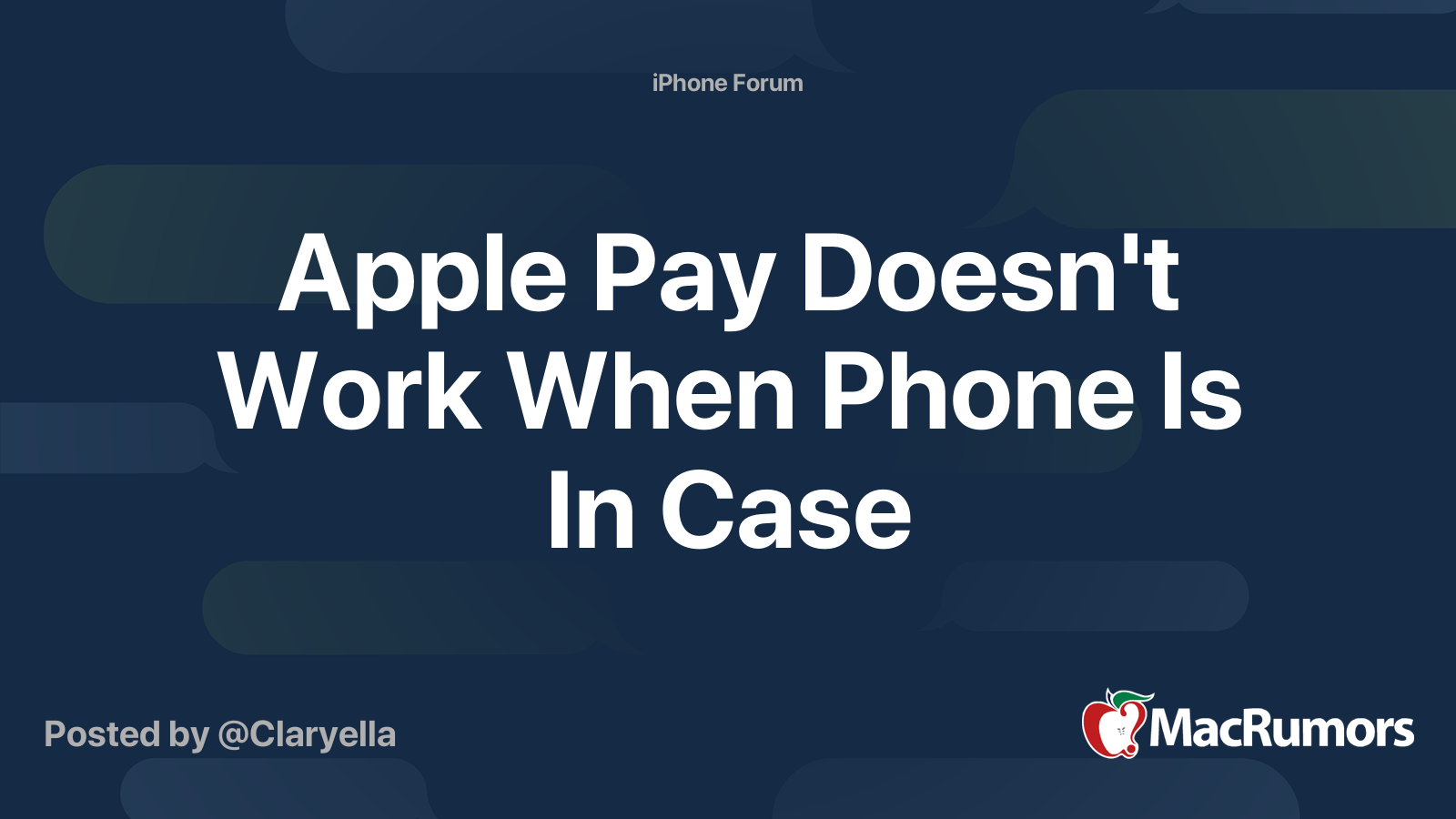 Apple Pay Doesn't Work When Phone Is In Case | MacRumors Forums