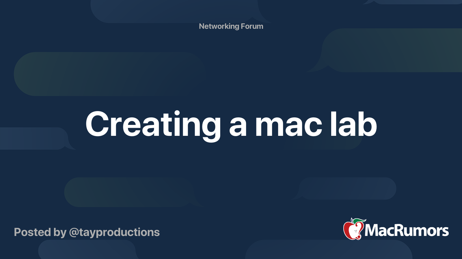 Creating a mac lab MacRumors Forums