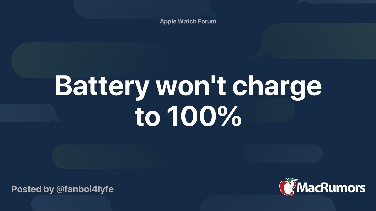 Battery won't charge to 100 MacRumors Forums
