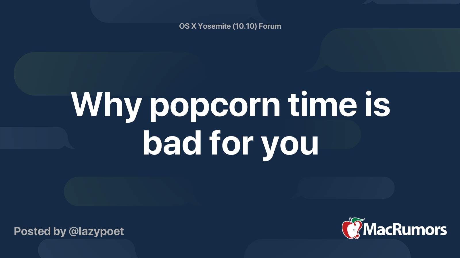 Why popcorn time is bad for you MacRumors Forums