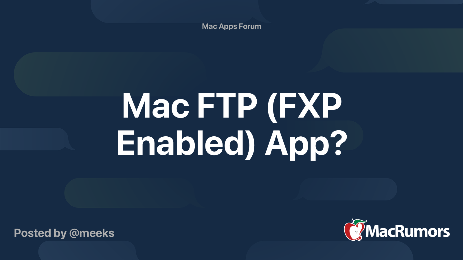 Mac Ftp Fxp Enabled App Macrumors Forums