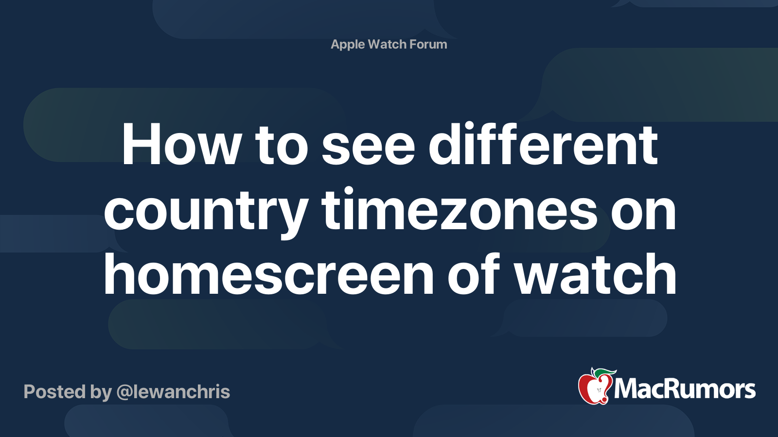 How to see different country timezones on homescreen of watch