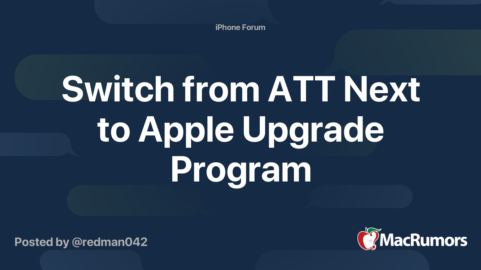 Switch from ATT Next to Apple Upgrade Program | MacRumors Forums