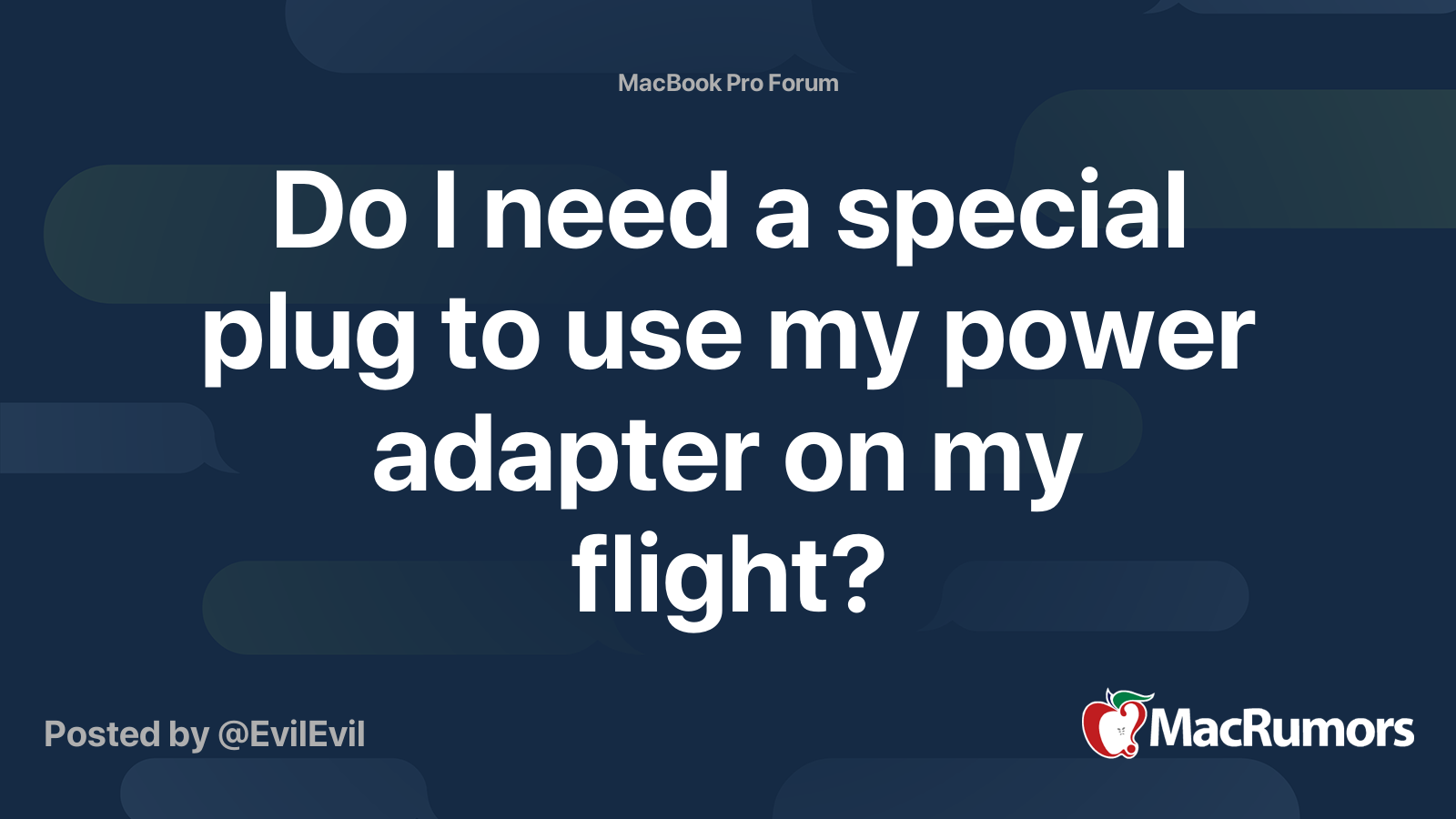 Do I need a special plug to use my power adapter on my flight