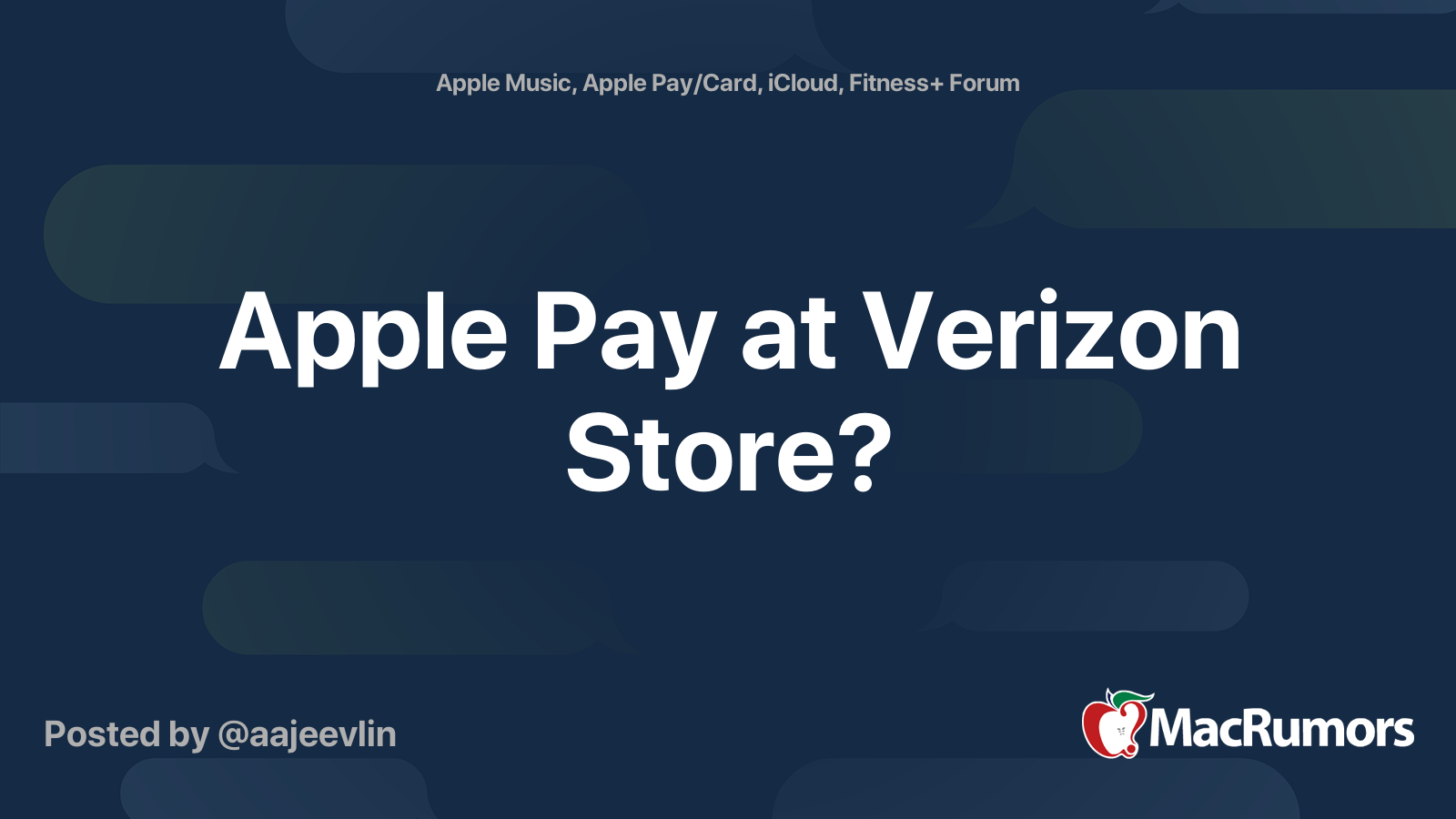 Apple Pay at Verizon Store? MacRumors Forums