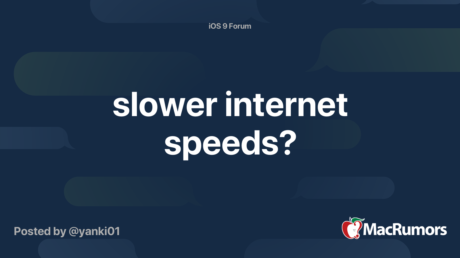 Slower internet speeds macrumors forums
