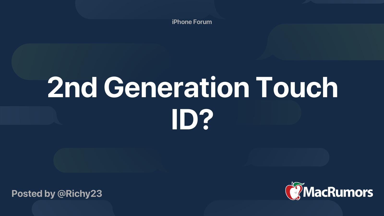 2nd Generation Touch ID? | MacRumors Forums