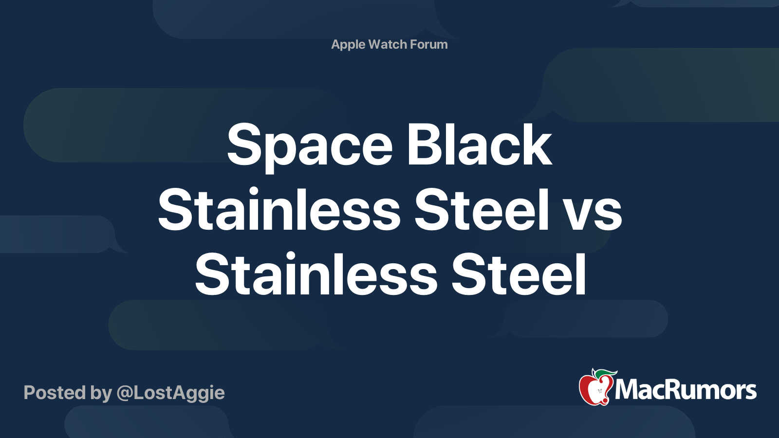 Space Black Stainless Steel vs Stainless Steel MacRumors Forums