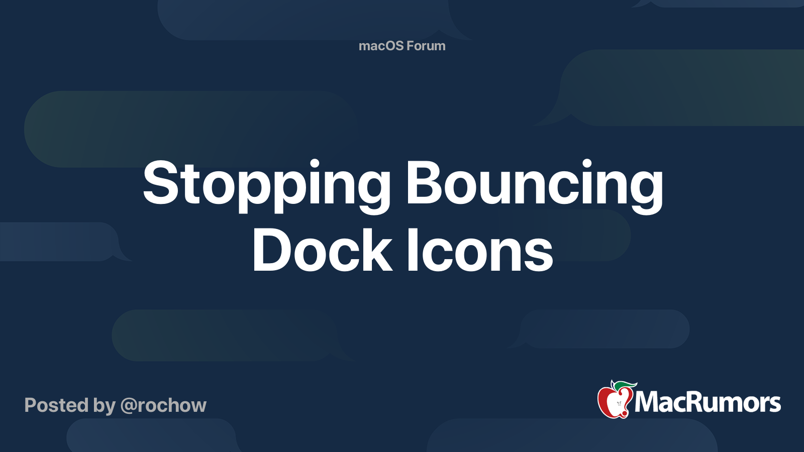 Stopping Bouncing Dock Icons MacRumors Forums