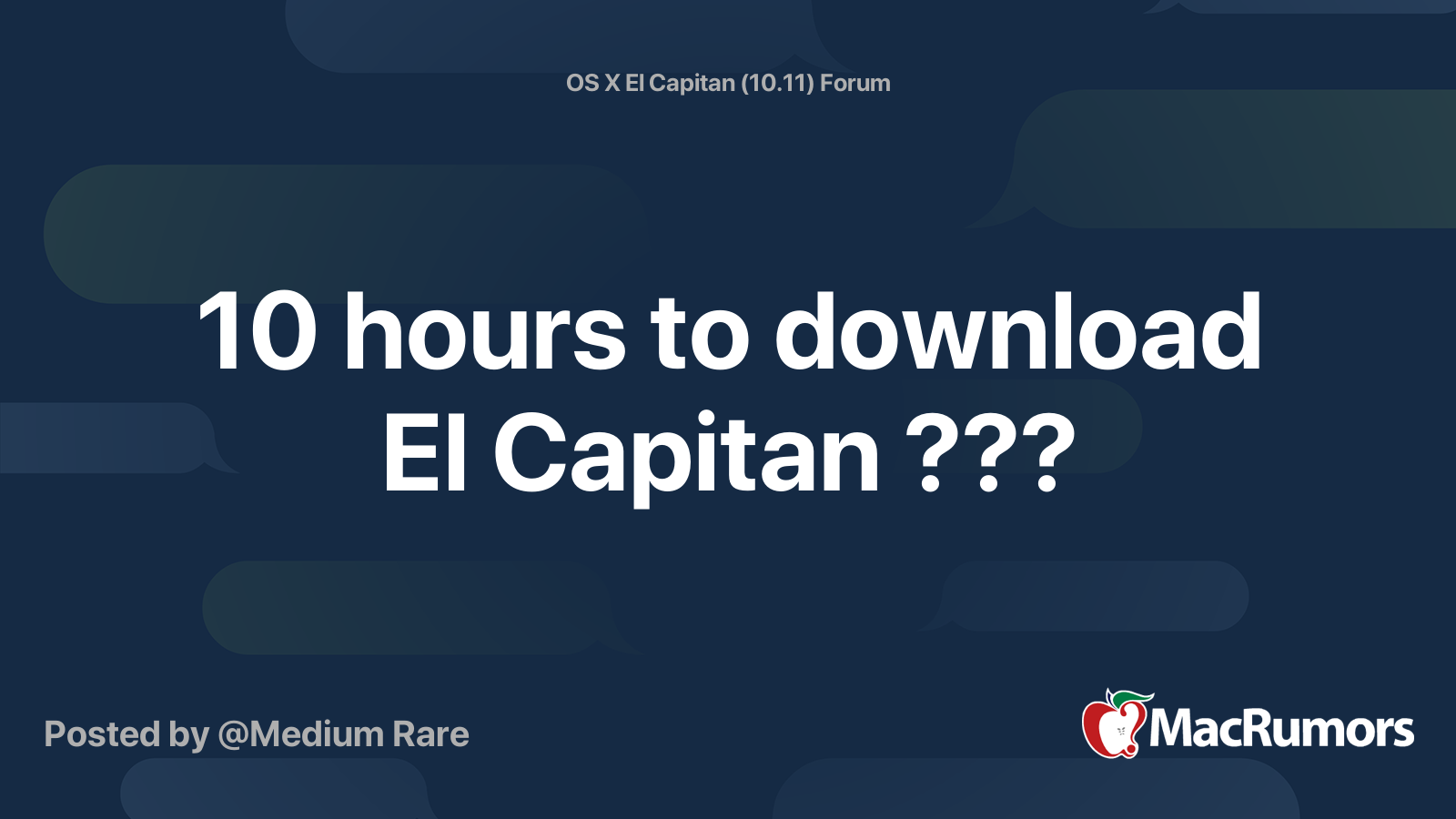 Download el capitan without app store