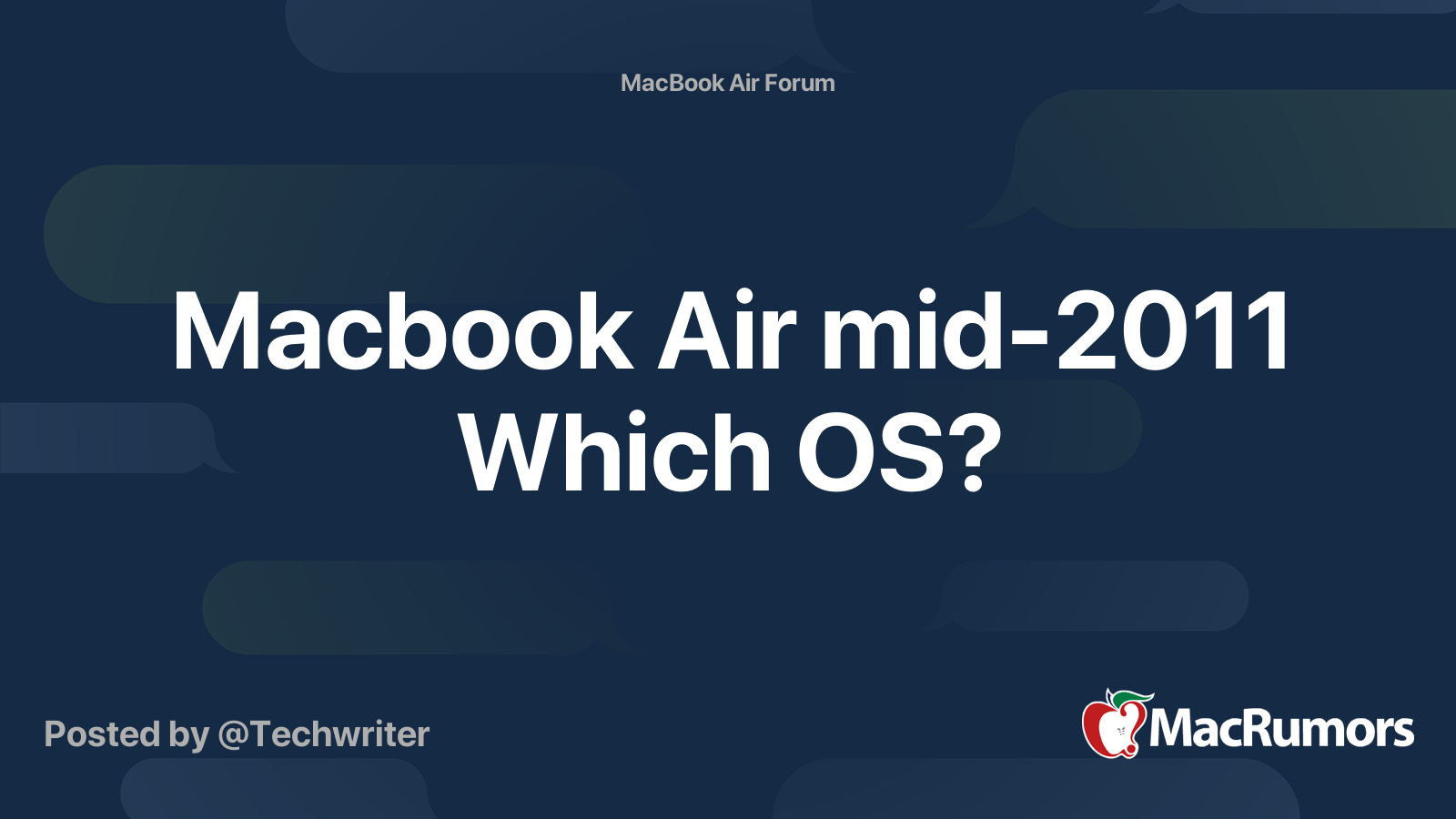 Macbook Air Mid 11 Which Os Macrumors Forums