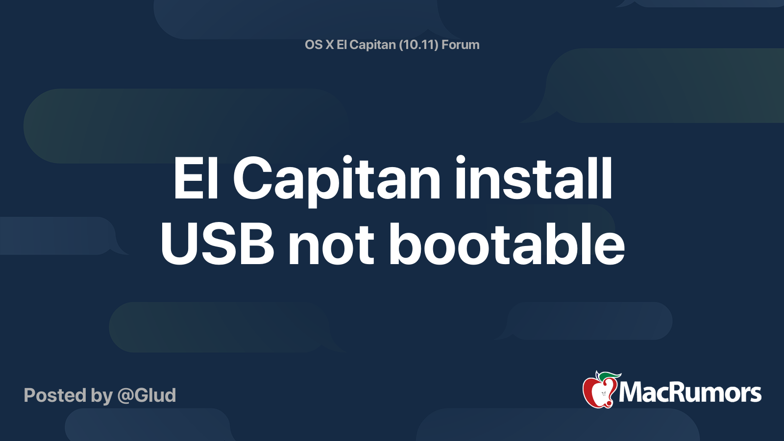 El Capitan Boot From Usb