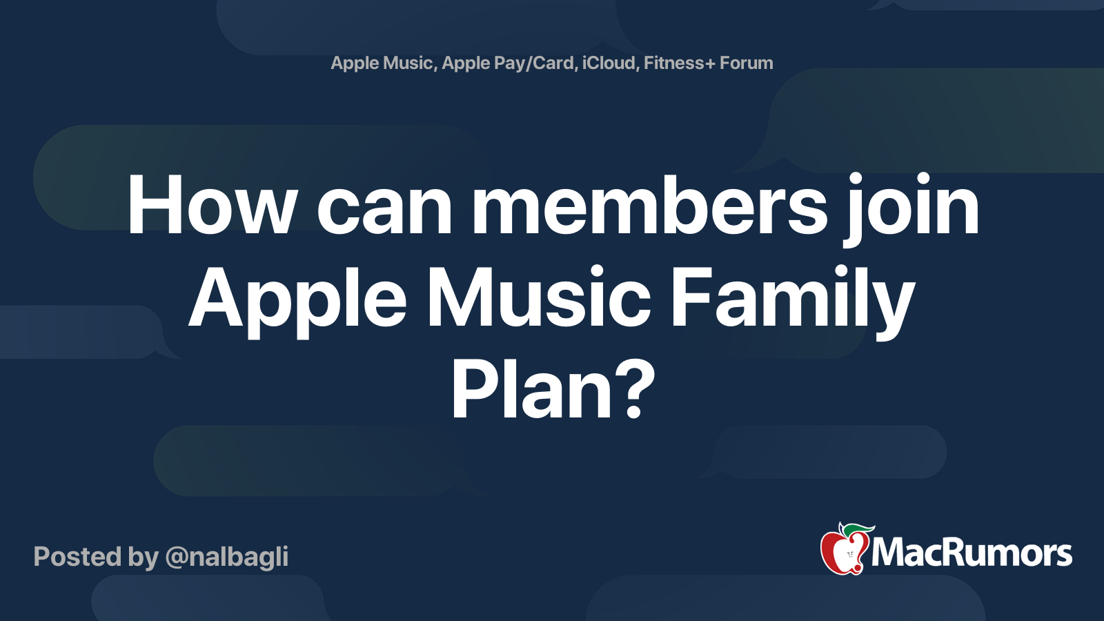 How can members join Apple Music Family Plan? | MacRumors Forums