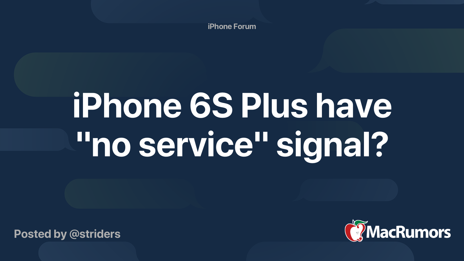 iphone 6 plus no service problem