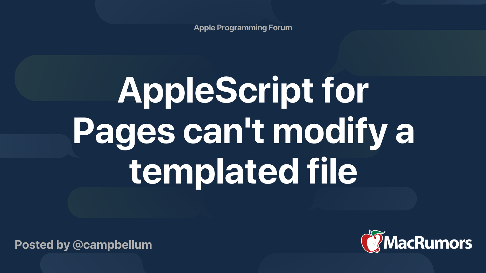 AppleScript for Pages can't modify a templated file | MacRumors Forums