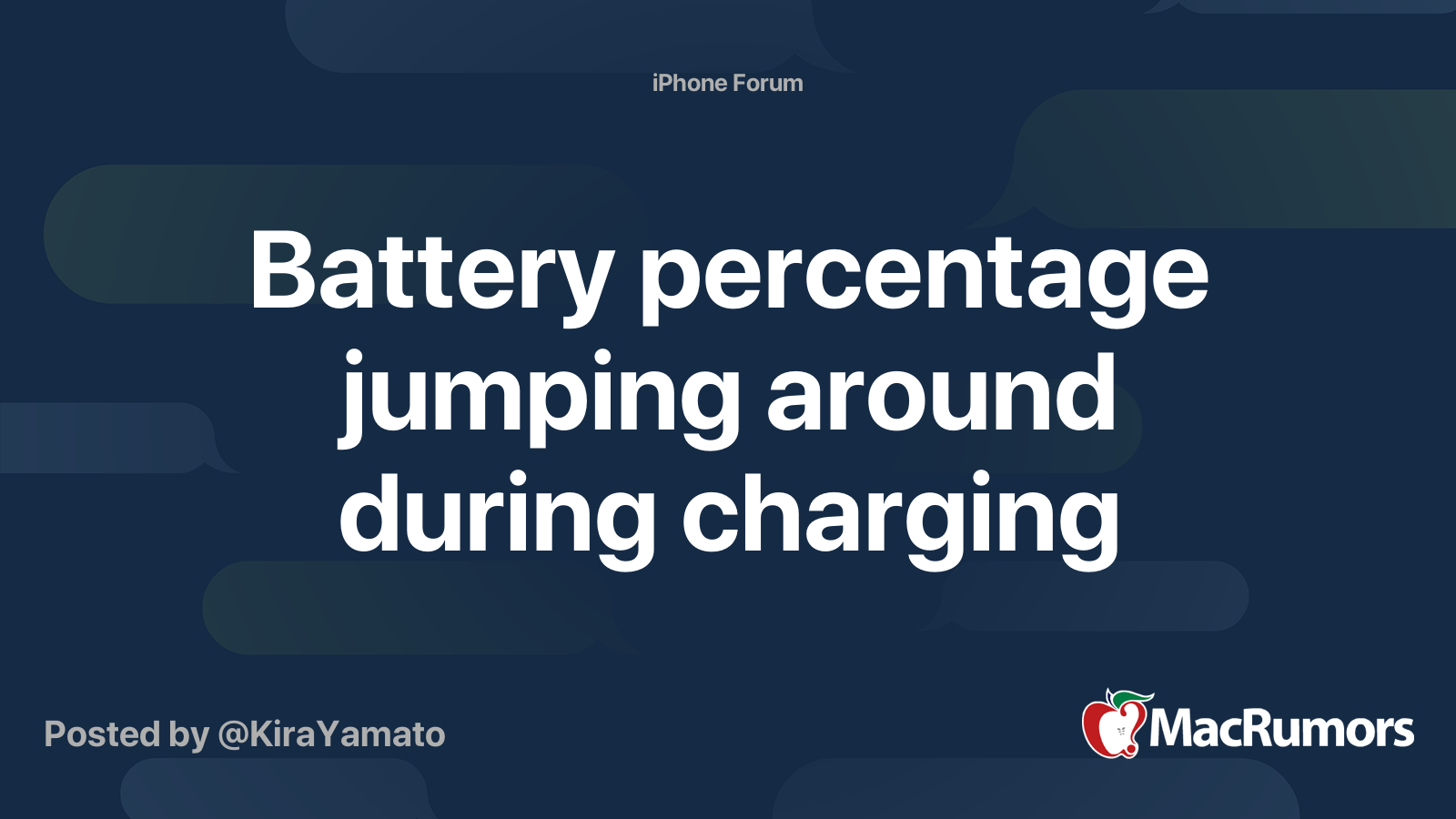 Battery percentage jumping around during charging MacRumors Forums