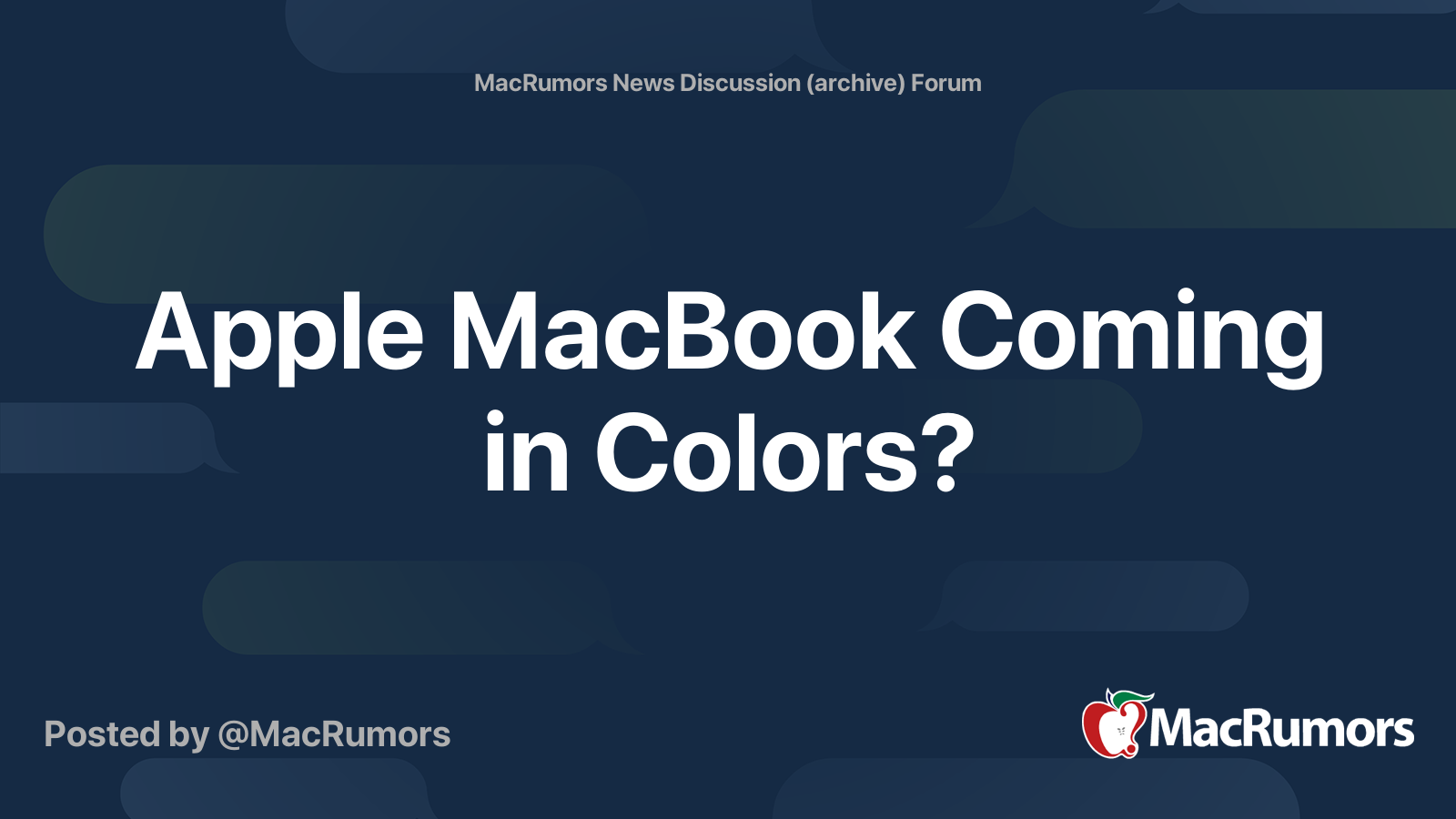 Apple MacBook Coming in Colors? | MacRumors Forums
