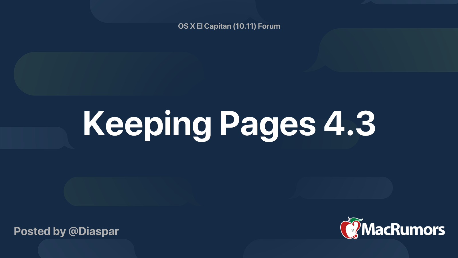 Download Pages For El Capitan