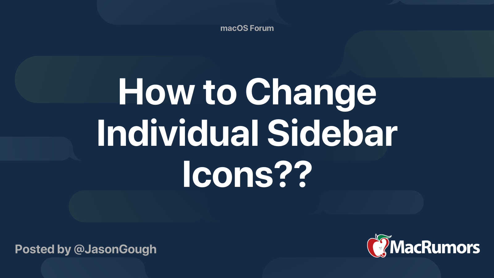 How to Change Individual Sidebar Icons?? MacRumors Forums