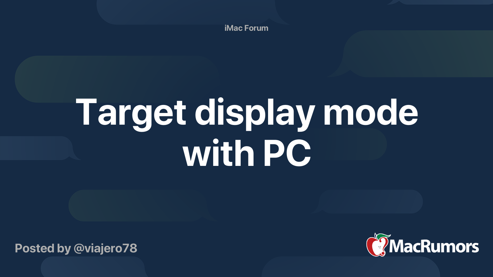 target display mode with pc