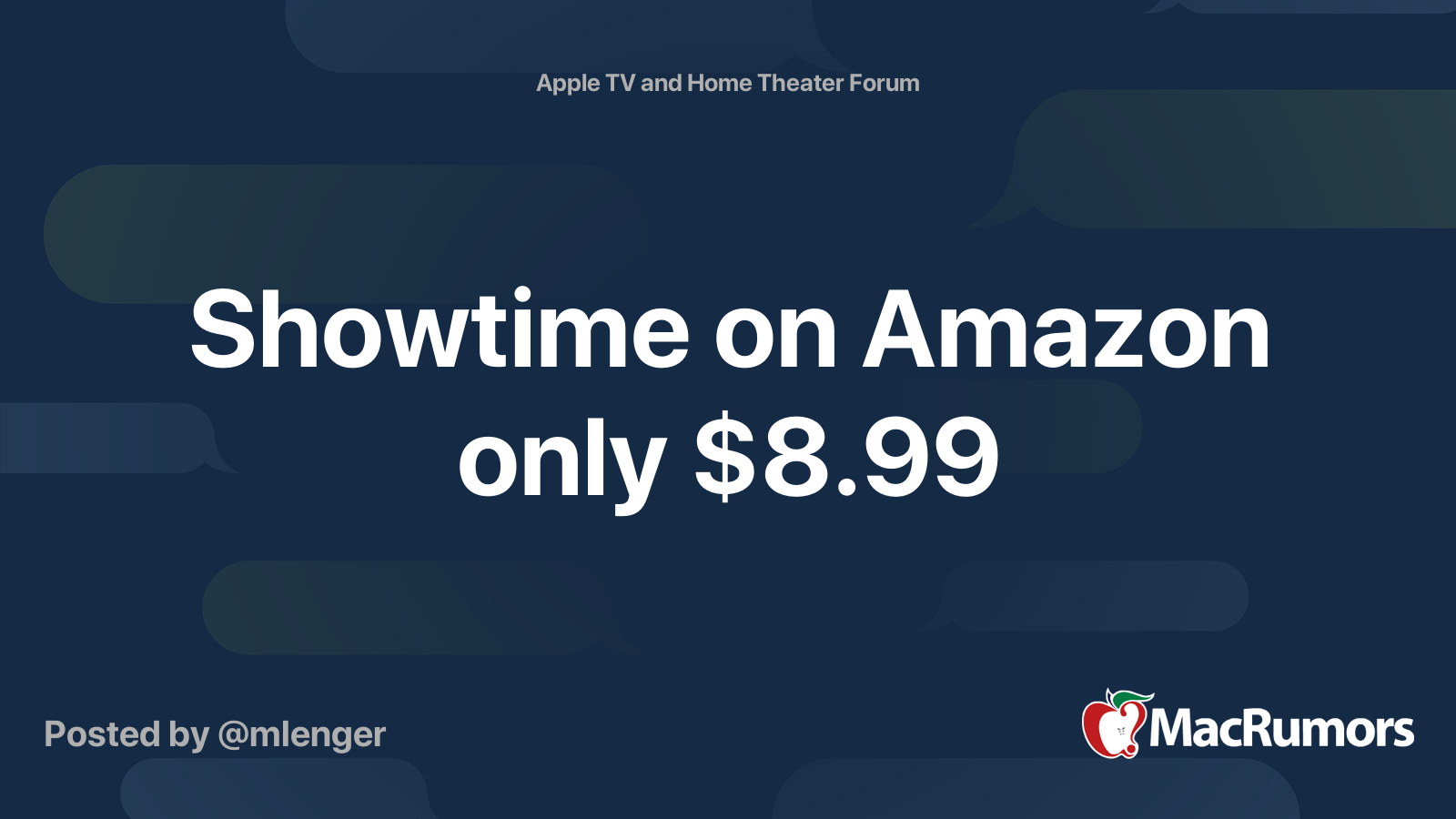 Showtime on Amazon only 8.99 MacRumors Forums