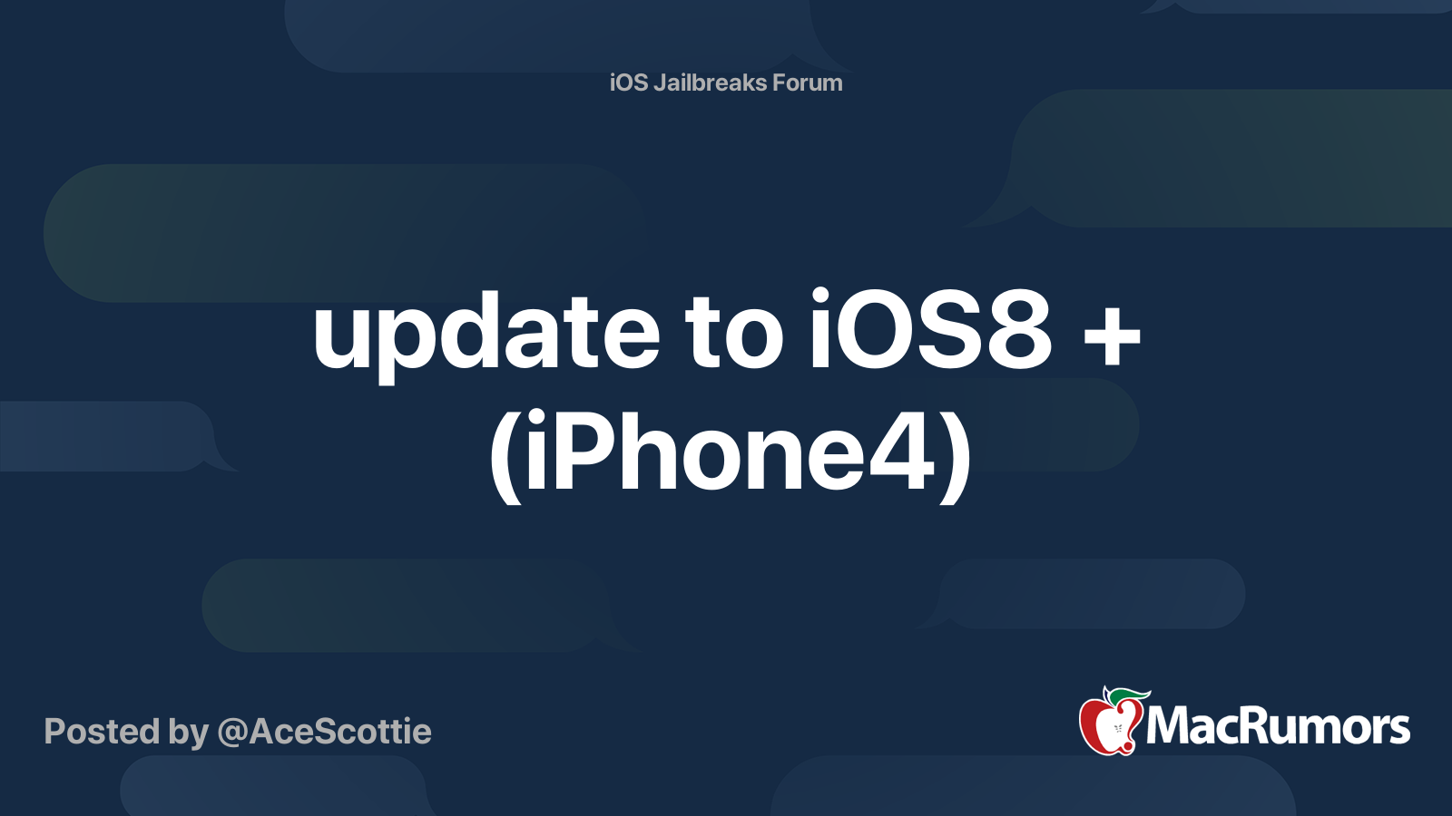Update To Ios8 Iphone4 Macrumors Forums