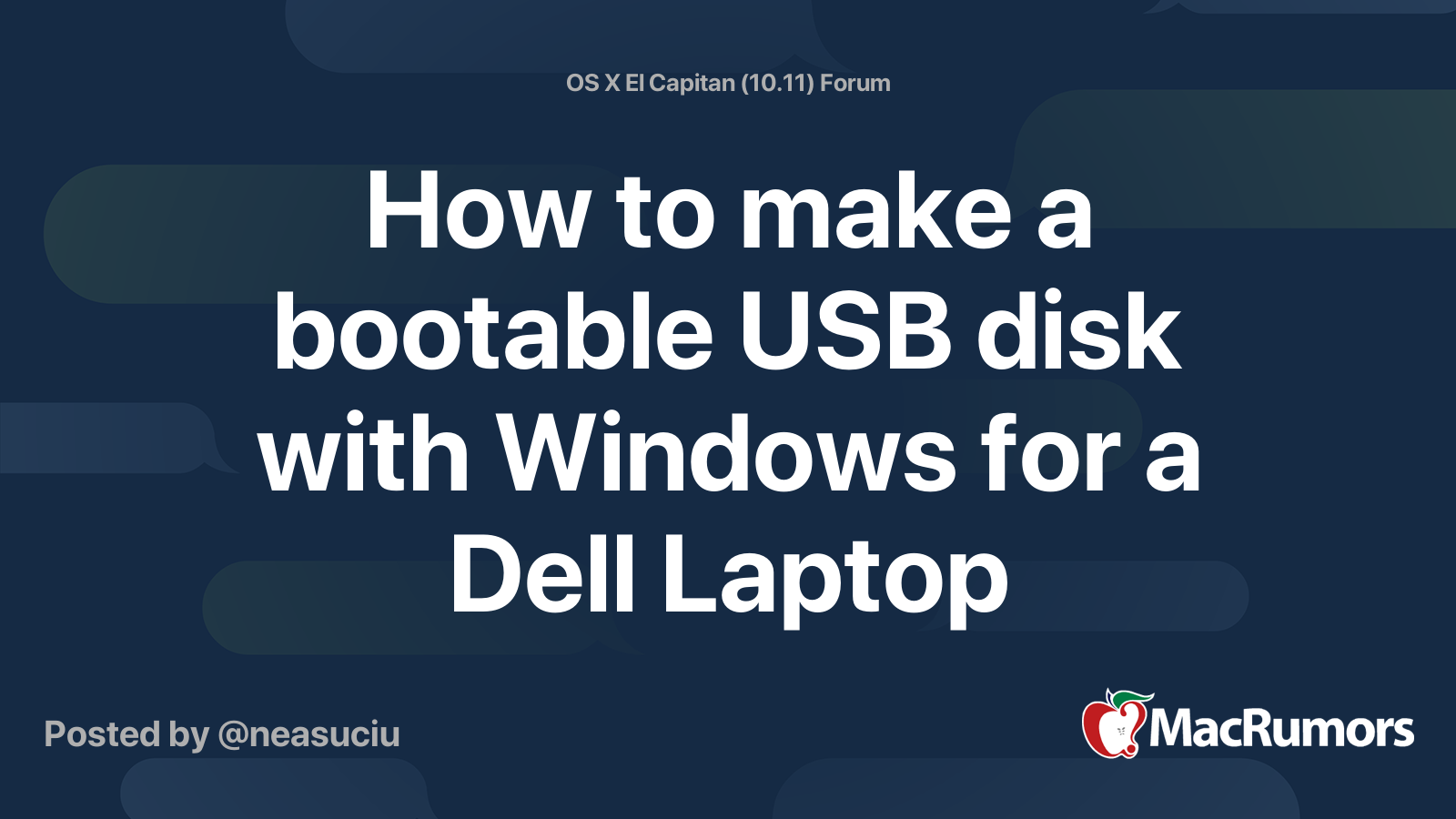 El capitan bootable usb windows