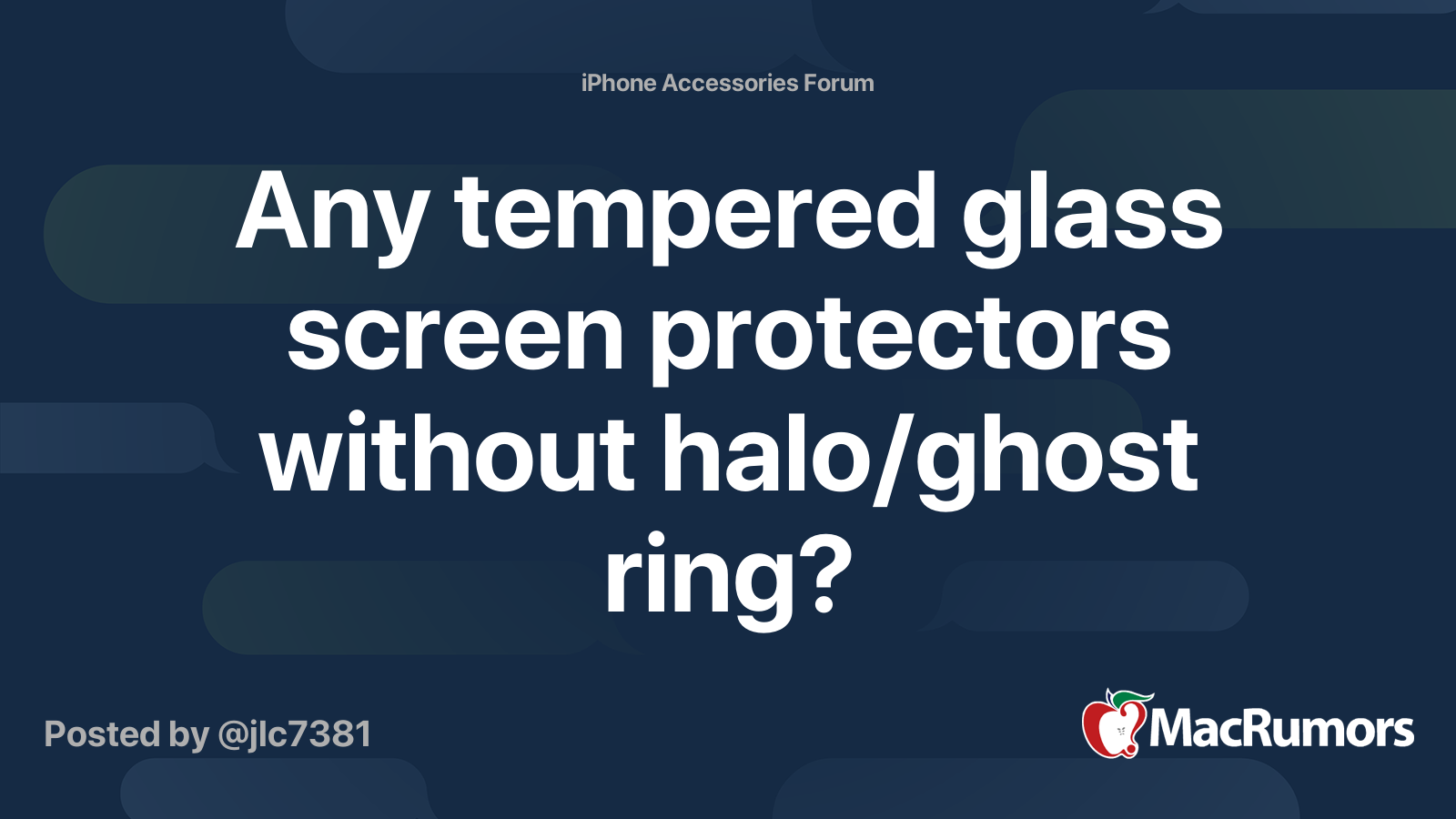 Any tempered glass screen protectors without halo/ghost ring
