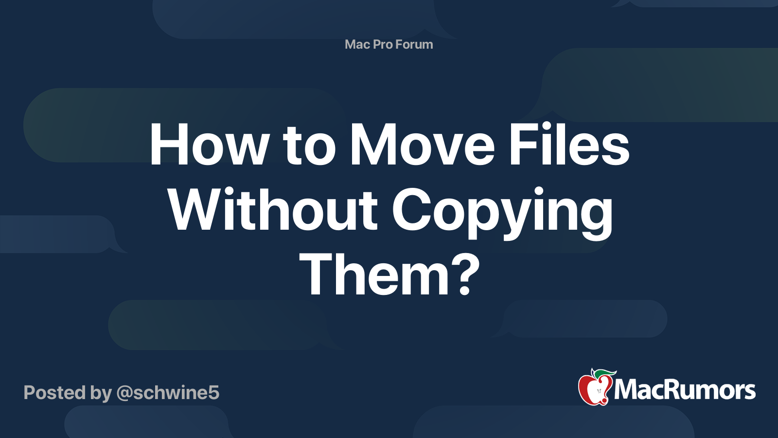 how-to-move-files-without-copying-them-macrumors-forums