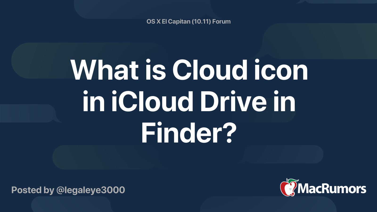 What Is Cloud Icon In Icloud Drive In Finder Macrumors Forums