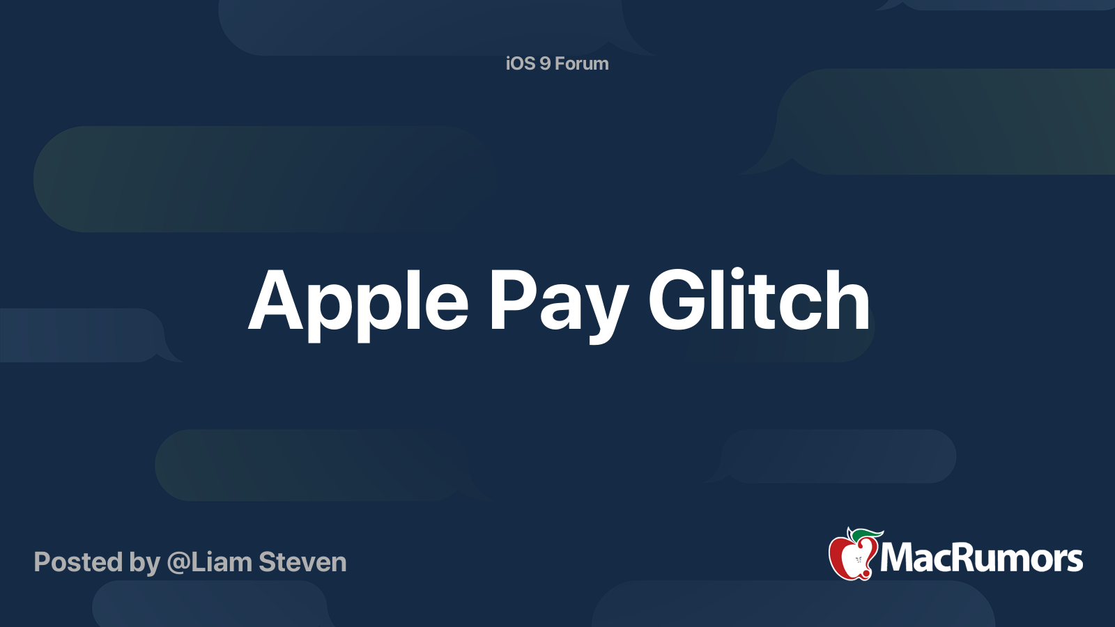 Apple Pay Glitch MacRumors Forums